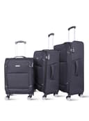 طقم شنط سفر قماش 20/24/28 انش بارا جون 3 قطع اسود PARA JOHN 3  Piece Softside Luggage Trolley Set