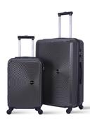 طقم شنط سفر 20/28 انش صلبة بارا جون قطعتين رصاصي PARA JOHN Hardside Travel Trolley Luggage Set - SW1hZ2U6MTQwMTMzOA==