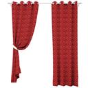 ستائر قماش 135×230 سم أحمر منقوش باري لايف Parry Life Fully Lined Eyelet Window Curtain - SW1hZ2U6MTQwMTkyNQ==