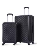 طقم شنط سفر 20/28 انش صلبة بارا جون قطعتين أسود PARA JOHN Hardside Travel Trolley Luggage Set - SW1hZ2U6MTQwMTU0MQ==