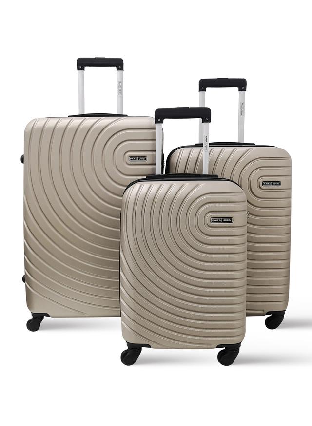 طقم شنط سفر 20/24/28 انش صلبة بارا جون 3 قطع أقواس ذهبي PARA JOHN Hard Side ABS Luggage Trolley - SW1hZ2U6MTQwMjg1Mg==