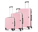 طقم شنط سفر 20/24/28 صلبة بارا جوهن 3 قطع وردي PARA JOHN Trolley Luggage Set - 689889