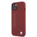 BMW Liquid Silicone Case Tone On Tone Metal Logo For iPhone 13 (6.1") - Red [ BMHCP13MSLBLRE ] - SW1hZ2U6MTM2NDUzNA==