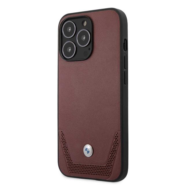 BMW Leather Hard Case Perforate for iPhone 13 Pro Max (6.7") - Red [ BMHCP13XRSWPR ] - SW1hZ2U6MTM2NTExMA==