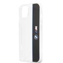 BMW M Collection PC/TPU Hard Case Vertical Blue Line & Black Stripe For iPhone 13 (61") - Transparent [ BMHCP13MMHTLK ] - SW1hZ2U6MTM2NDY3OQ==