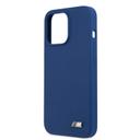 BMW Liquid Silicone Hard Metal Logo For iPhone 13 Pro (6.1") - Blue [ BMHCP13LMSILNA ] - SW1hZ2U6MTM2NDkzMA==