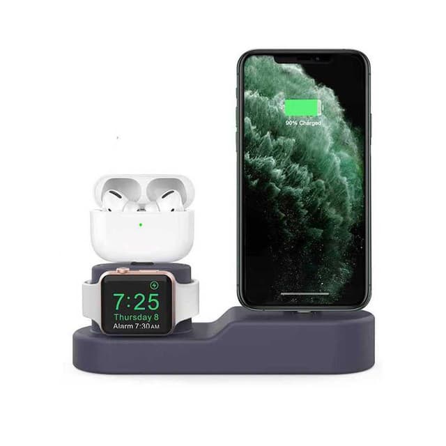 قاعدة شحن 3 في 1 اهاستايل سيليكون أسود AhaStyle 3 in 1 Silicone Charging Dock - 273293