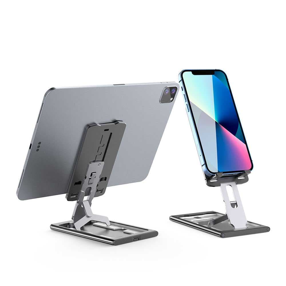 Ahastyle Adjustable Aluminum Mobile Phone Stand - Dark Grey [ WG69-DGY ]