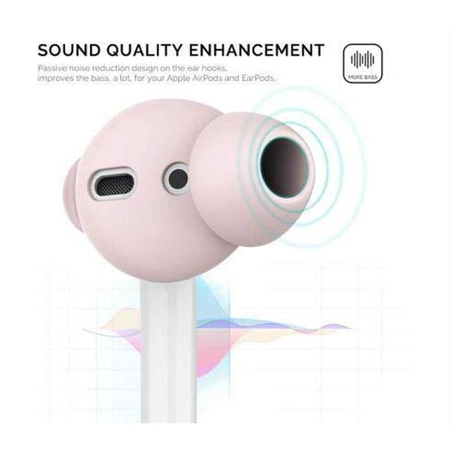 غطاء سماعات أذن ايربودز اهاستايل مقاس كبير عدد 3 زهري AhaStyle Silicone Cover for Airpods