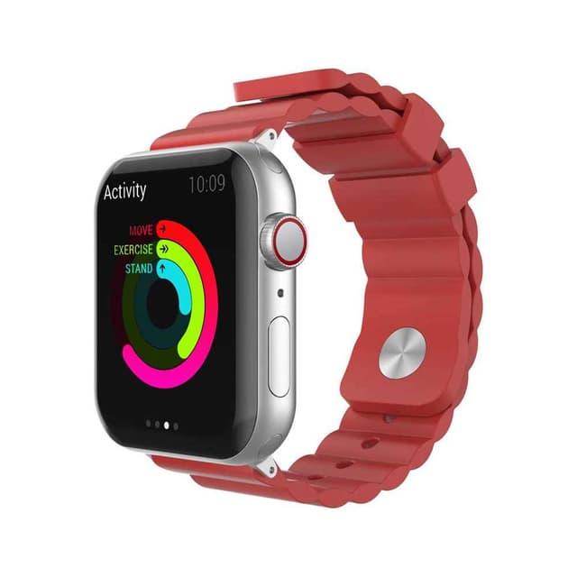 AhaStyle Rugged Design Premium Silicone Apple Watch Band 44mm - Dark Red [ WA02_44RD ]
