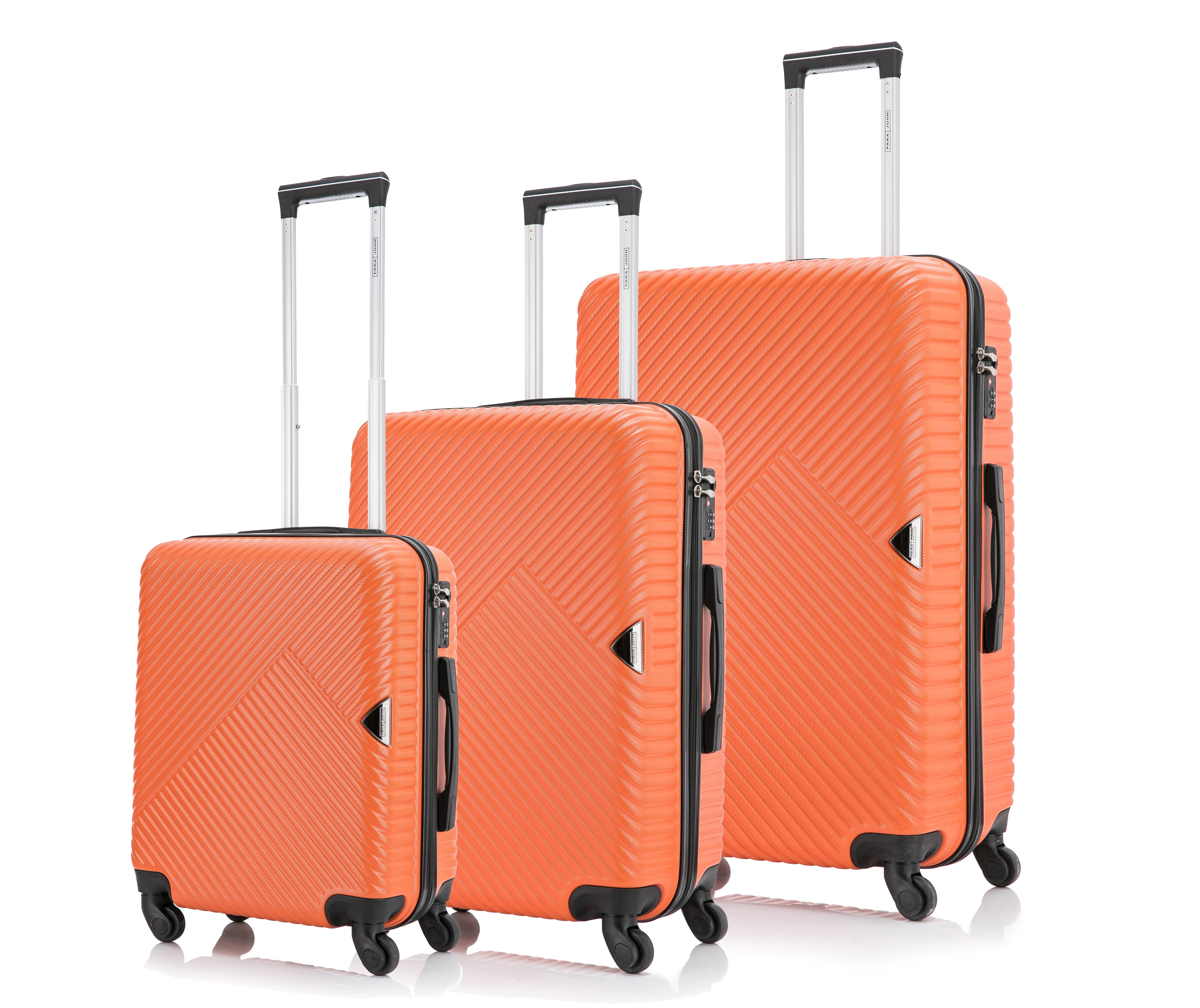 Para John Parajohn Pjtr3174 3  (20",24",28") 4 Wheels Pcs Trolley Luggage Set, Orange