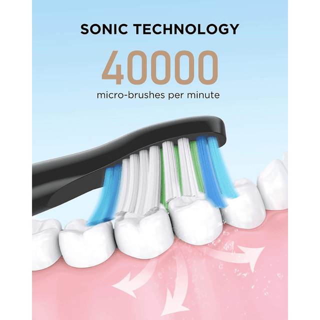 فرشاة اسنان كهربائية مقاومة للماء فيري ويل 6 رؤوس Fairywill E6 Sonic Electric Toothbrush - SW1hZ2U6MTM1ODQ5OQ==