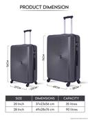 Para John 2-Pieces Hardside Travel Trolley Luggage Set Grey 20/28 - SW1hZ2U6MTQwMTM0OA==