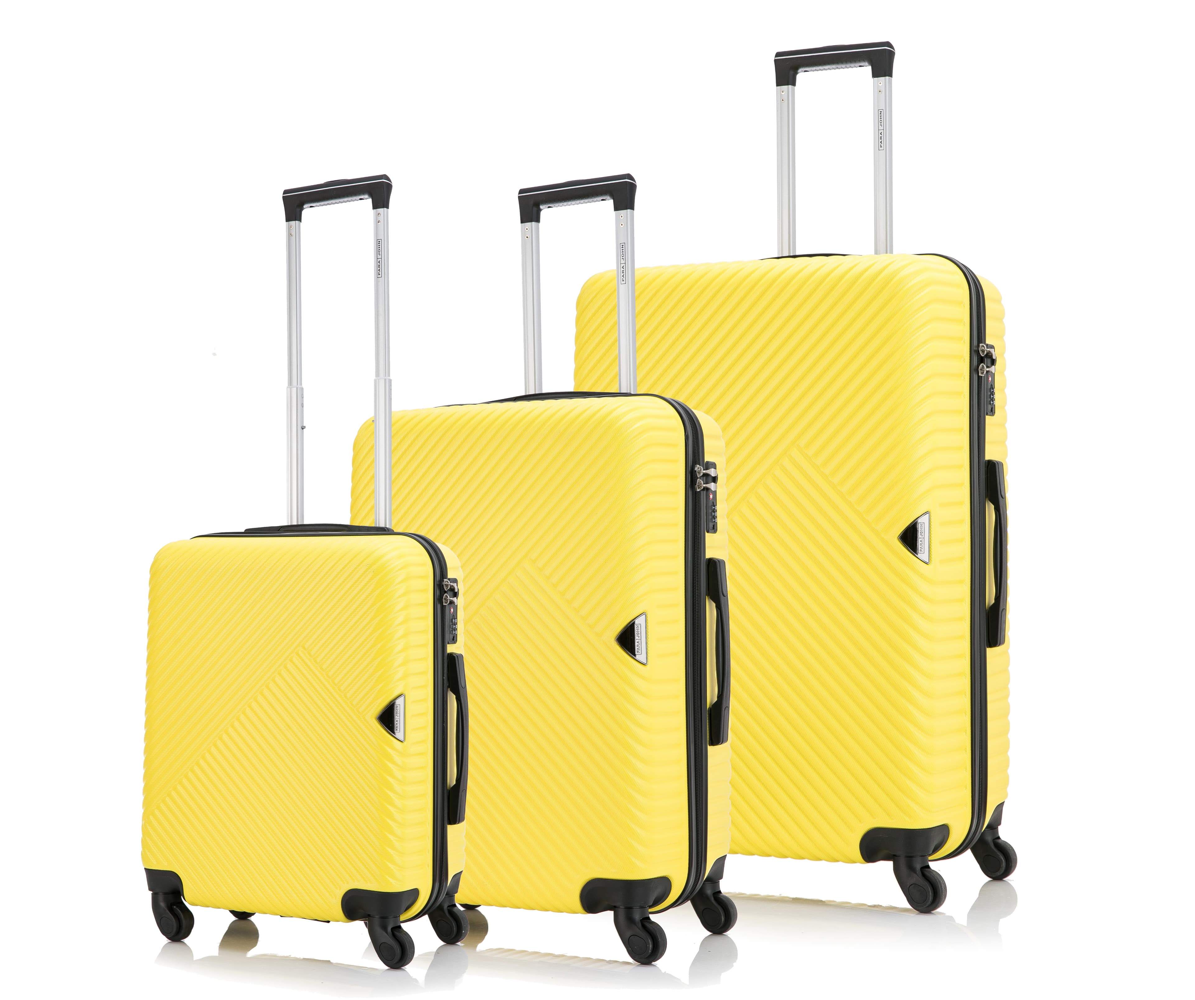 Para John Parajohn Pjtr3174 3 Pcs  (20",24",28") 4 Wheels Trolley Luggage Set, Yellow