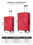 Para John 2-Pieces Hardside Travel Trolley Luggage Set Beige 20/28 - SW1hZ2U6MTQwMTM3MA==