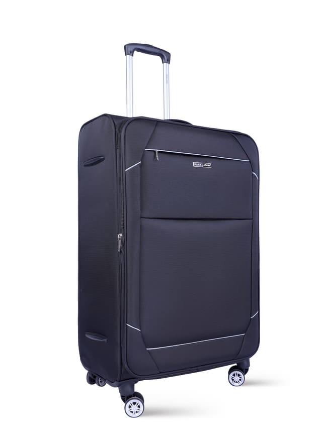 طقم شنط سفر قماش 20/24/28 انش بارا جون 3 قطع اسود PARA JOHN 3  Piece Softside Luggage Trolley Set