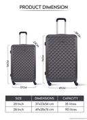 طقم شنط سفر 20/28 انش صلبة بارا جون قطعتين أسود PARA JOHN Hardside Travel Trolley Luggage Set - SW1hZ2U6MTQwMTUzOA==