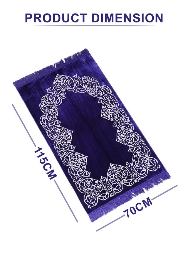 Noor-1 Luxury Soft Premium Quality Muslim Prayer Mat / Mussallah / Prayer Rug - SW1hZ2U6MTQwMjE4NA==