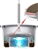 ممسحة سيراميك دوارة مع سطل 2.5 لتر Clean Water Spin Mop