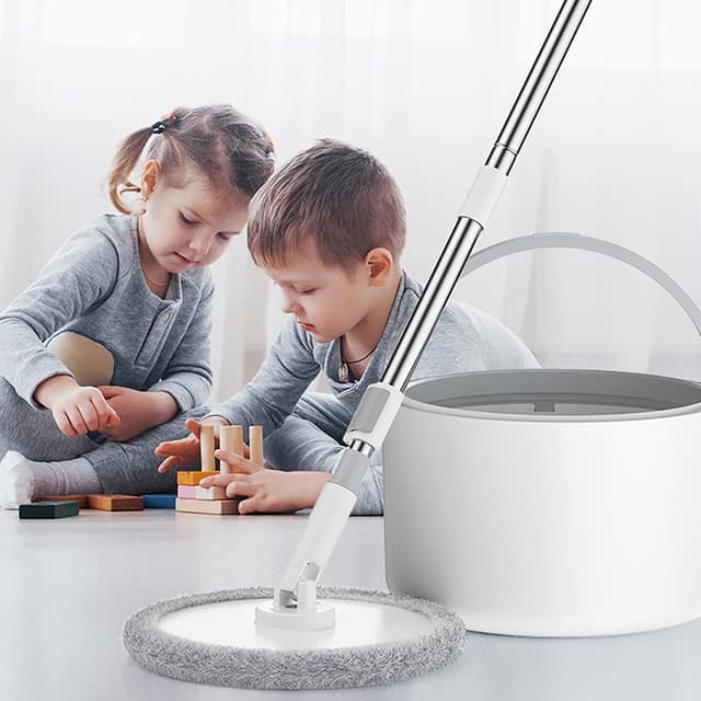ممسحة سيراميك دوارة مع سطل 2.5 لتر Clean Water Spin Mop