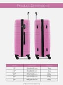 Parajohn 5-Pieces Hardside Travel Trolley Luggage Bag Set 12/14/20/24/28 Pink - 284863