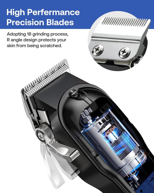 مجموعة حلاقة جلاكر 2 ماكينة حلاقة شعر الرأس واللحية مع رؤوس متعددة Glaker K11S+I11 Hair Clipper Set
