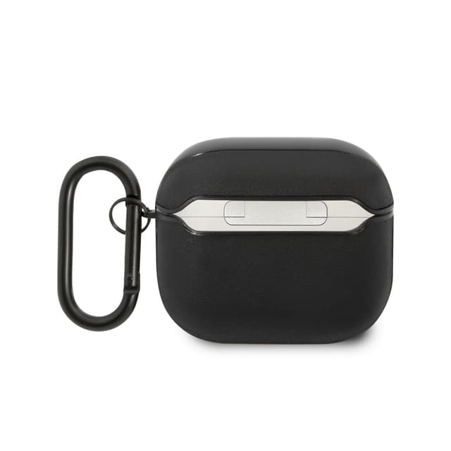 جراب سماعات ابل ايربودز 3 جلد من مرسيدس اي ام جي أسود AMG Leather Case For Airpods 3