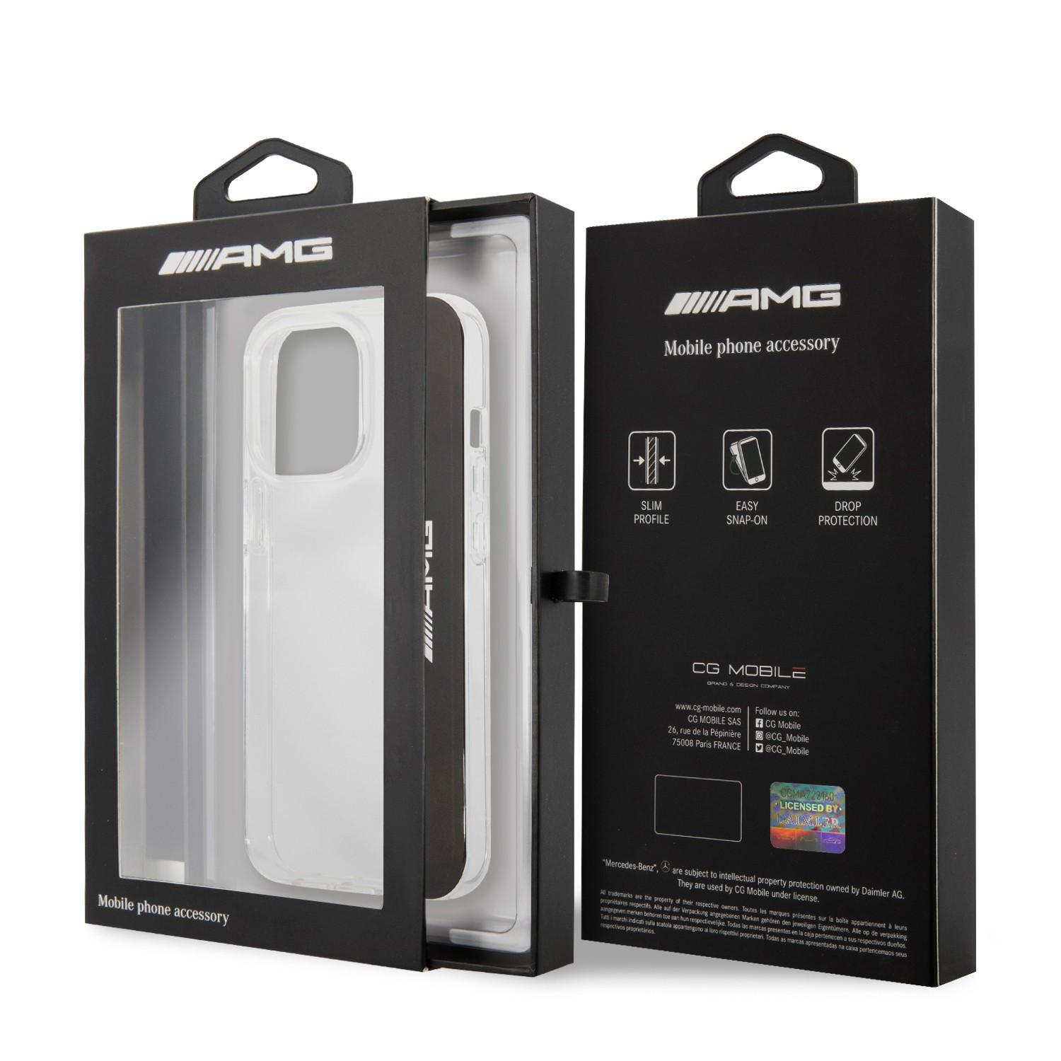 كفر ايفون 13 برو بلاستيك مرسيدس اي ام جي يدعم ماج سيف شفاف AMG PC/TPU Magsafe Hard Case For iPhone 13 Pro