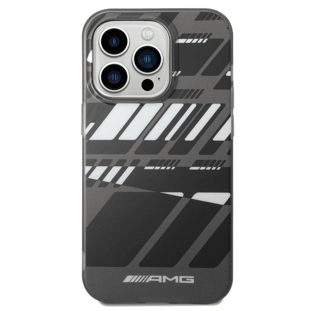 AMG Frosted PC Case With Expressive Graphic Design For iPhone 14 Pro - Grey [ AMHCP14L2DFDA ]