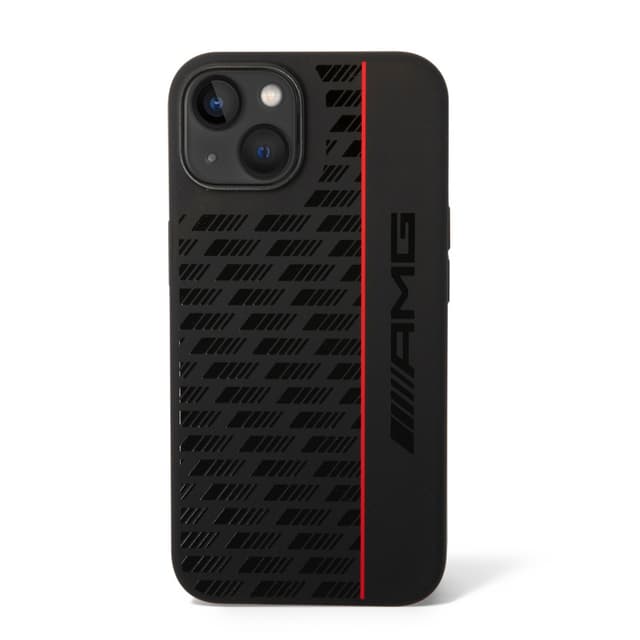 AMG Liquid Silicone Case With Carbon Pattern For iPhone 14 Plus - Black [ AMHCP14M2SPCK ] - 273847