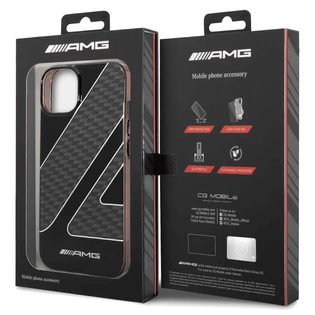 كفر ايفون 14 كريستال مرسيدس اي ام جي أسود ورمادي AMG Double Layer Case For iPhone 14 - SW1hZ2U6MTM2MzYxNA==