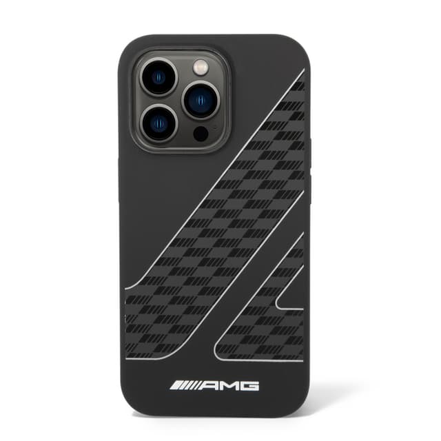 كفر ايفون 14 برو max سيليكون مرسيدس اي ام جي أسود ورمادي AMG Liquid Silicone Case For iPhone 14 Pro Max - 273818