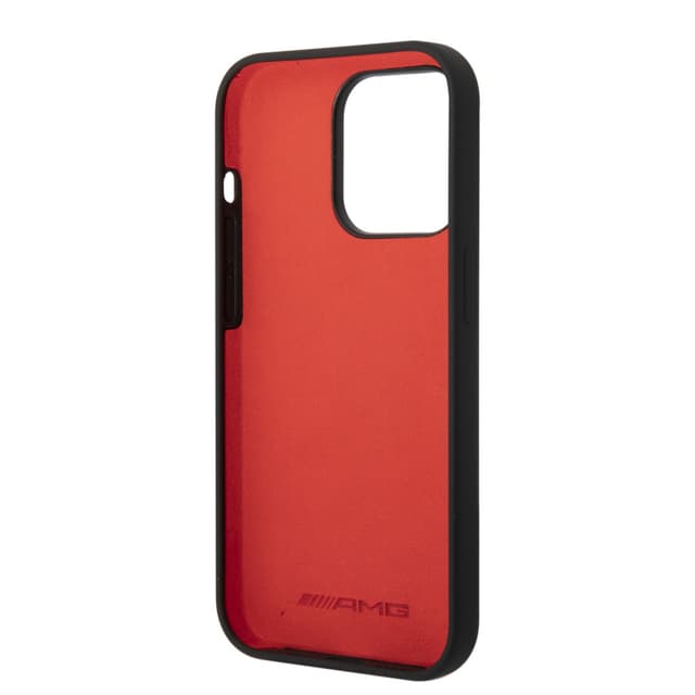 كفر ايفون 14 برو max سيليكون مرسيدس اي ام جي أسود وأحمر AMG Liquid Silicone Case For iPhone 14 Pro Max - 273774