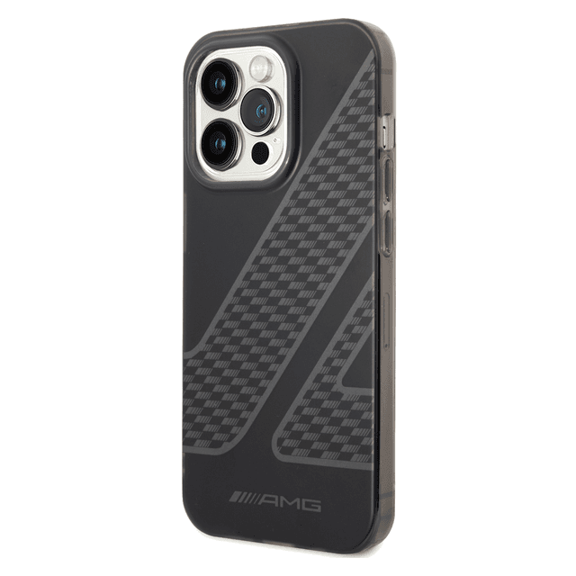 AMG Frosted PC Case With Checkered Pattern Design For iPhone 14 Pro Max - Black [ AMHCP14X2YFCFK ] - 273759