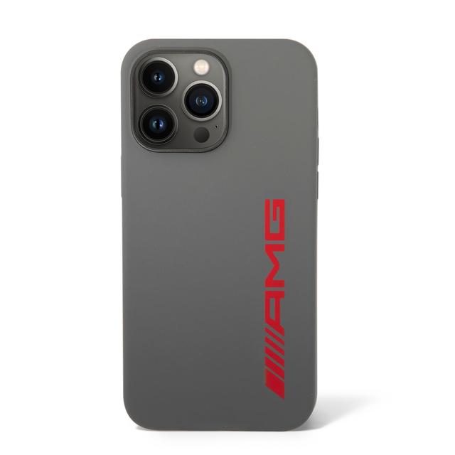 AMG Liquid Silicone Case With Colorful AMG logo For iPhone 14 Pro Max - Red [ AMHCP14XSGLGRE ]
