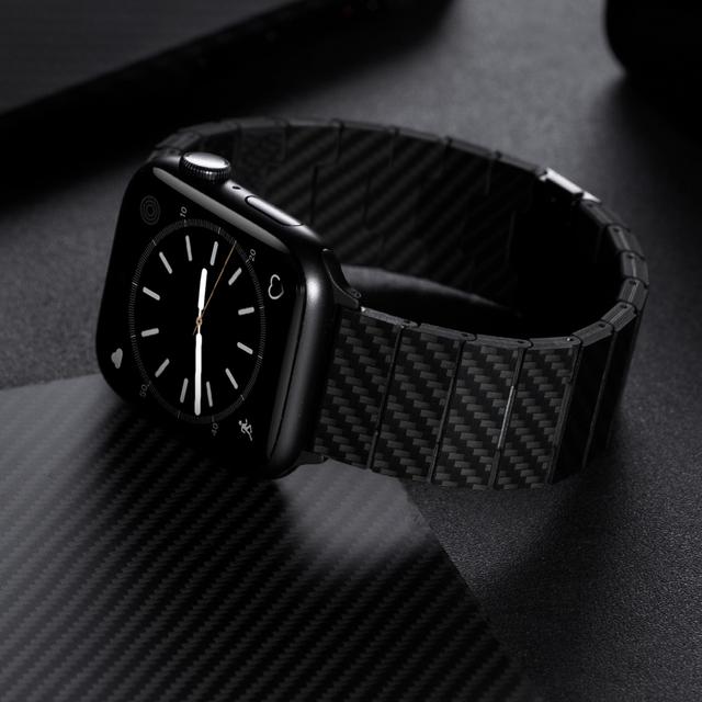 سوار ساعة ابل 38-43 ملم كربون بيتاكاPitaka Carbon Fiber Link Bracelet Band