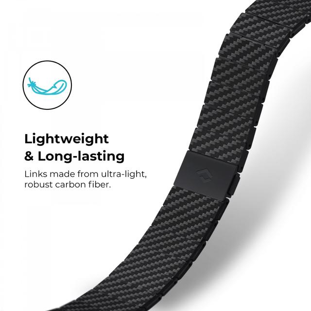 سوار ساعة ابل 38-43 ملم كربون بيتاكاPitaka Carbon Fiber Link Bracelet Band