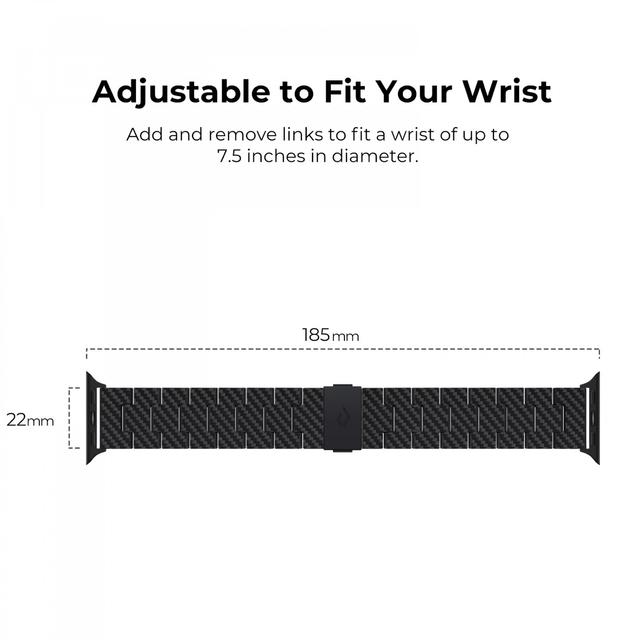 سوار ساعة ابل 38-43 ملم كربون بيتاكاPitaka Carbon Fiber Link Bracelet Band