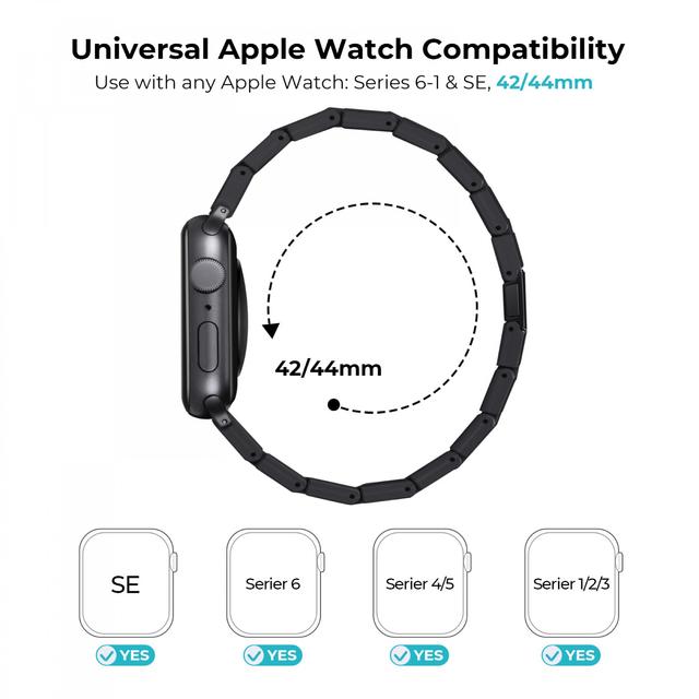 سوار ساعة ابل 38-43 ملم كربون بيتاكا Pitaka Carbon Fiber Link Bracelet Band