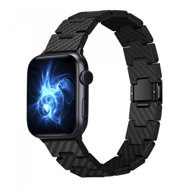 سوار ساعة ابل 38-43 ملم كربون بيتاكا Pitaka Carbon Fiber Link Bracelet Band