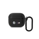 BMW Motorsport Collection PU Leather Case With Curved Line Printed Logos For Airpods 3 - Black [ BMA322PVTK ] - SW1hZ2U6MTM2NDM1Nw==