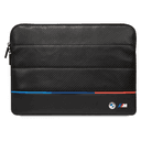 BMW Carbon PU 15" Sleeve With Contrasted Tricolor Line - Black [ BMCS14PUCARTCBK ] - SW1hZ2U6MTM2Njc5OA==