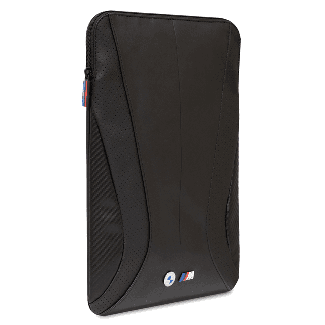 BMW PU Leather 14" Sleeve With Carbon Edges And Perforated Curves - Black [ BMCS14SPCTFK ] - SW1hZ2U6MTM2Njg3Mg==