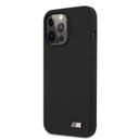 كفر جوال أيفون 13 برو سيليكون أسود بي ام دبليو BMW Liquid Silicone Hard Metal Logo For iPhone 13 Pro