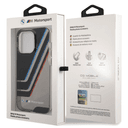 BMW Motorsport Collection PC/TPU IML Printed Tricolor Stripes, Translucent Zones & Printed Logo For iPhone 14 Pro - Black [ BMHCP14L22HDTK ] - SW1hZ2U6MTM2NTU4Mw==