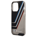 BMW Motorsport Collection PC/TPU IML Printed Tricolor Stripes, Translucent Zones & Printed Logo For iPhone 14 Pro - Black [ BMHCP14L22HDTK ] - SW1hZ2U6MTM2NTU4NQ==