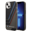 BMW Motorsport Collection PC/TPU IML Printed Tricolor Stripes, Translucent Zones & Printed Logo For iPhone 14 Plus - Black [ BMHCP14M22HDTK ] - SW1hZ2U6MTM2NjY1Mw==