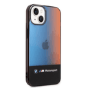 BMW Motorsport Collection PC/TPU IML Case With Printed Middle Tricolor Fading Stripe For iPhone 14 Plus - Black [ BMHCP14M22HMGK ] - SW1hZ2U6MTM2NjYxMw==