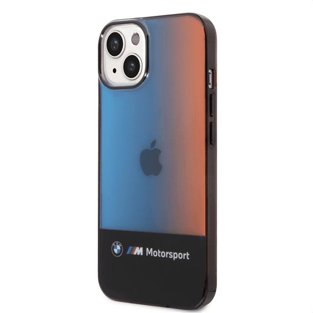 BMW Motorsport Collection PC/TPU IML Case With Printed Middle Tricolor Fading Stripe For iPhone 14 Plus - Black [ BMHCP14M22HMGK ] - SW1hZ2U6MTM2NjYxNg==