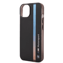 BMW Motorsport Collection PC/TPU IML Case With Printed Tricolor Fading Stripe For iPhone 14 Plus - Black [ BMHCP14M22HVGV ] - SW1hZ2U6MTM2NjY3Mw==